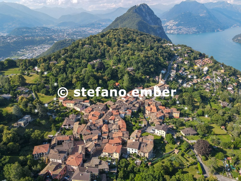 The village of Carona on Switzerland