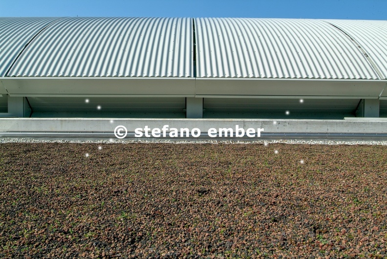 Noise barriers on the highway at Bissone on Switzerland