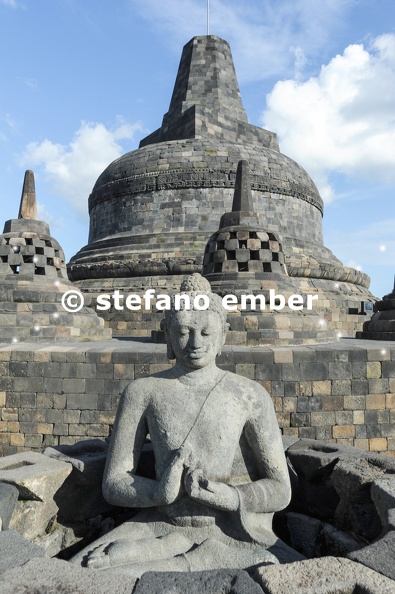 The temple of Borobudur on Java island