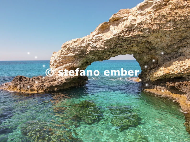 Coast with the lover bridge near Ayia Napa